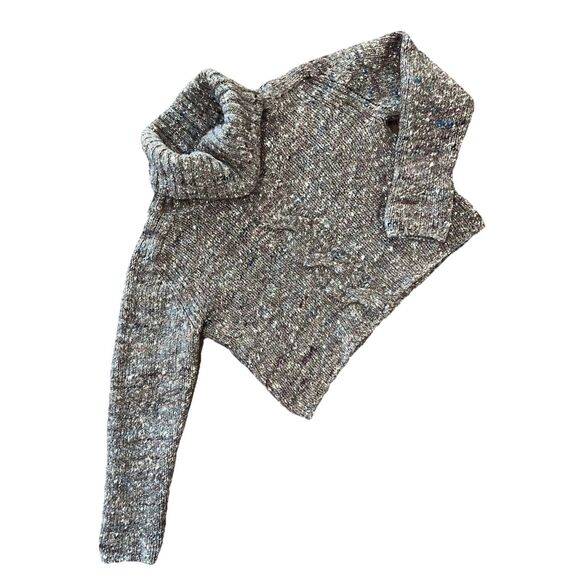 Stella Jean Wool Alpaca Silk Roll Neck Chunky Speckled Knit Sweater Brown 8 - Picture 6 of 13